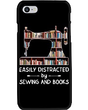 Easily distracted by sewing and books Phone Case tile