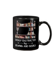 Easily distracted by sewing and books Mug tile