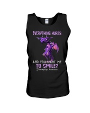 Everything hurts and you want me to smile Unisex Tank tile