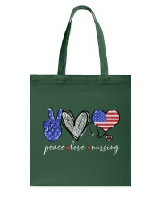 Peace love nursing independence day Tote Bag tile