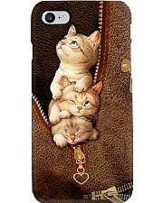 Love cats leather pattern print Phone Case i-phone-8-case