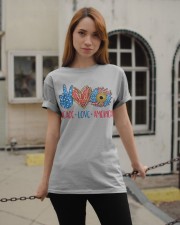 Peace love America Independence day Classic T-Shirt apparel-classic-tshirt-lifestyle-19