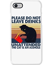 Please do not leave drinks Phone Case tile