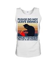 Please do not leave drinks Unisex Tank tile