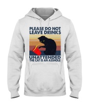 Please do not leave drinks Hooded Sweatshirt tile
