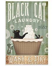 Black cat laundry 11x17 Poster front