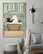 Black cat laundry 11x17 Poster lifestyle-poster-1