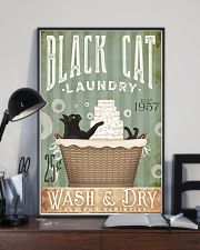 Black cat laundry 11x17 Poster lifestyle-poster-2