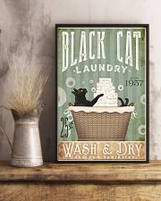 Black cat laundry 11x17 Poster lifestyle-poster-3