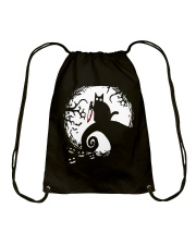 Black cat Halloween Drawstring Bag tile