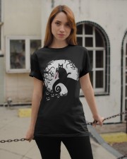 Black cat Halloween Classic T-Shirt apparel-classic-tshirt-lifestyle-19