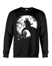 Black cat Halloween Crewneck Sweatshirt tile