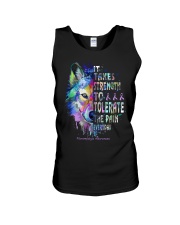 It takes strength - Fibromyalgia awareness Unisex Tank tile