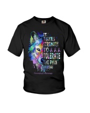 It takes strength - Fibromyalgia awareness Youth T-Shirt tile