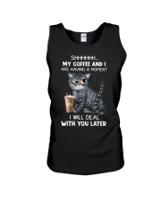 Shhh my coffee and I Unisex Tank tile