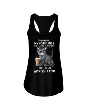 Shhh my coffee and I Ladies Flowy Tank tile