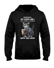 Shhh my coffee and I Hooded Sweatshirt tile
