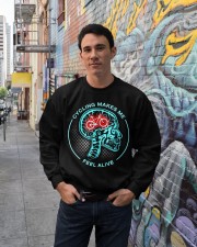 Cycling makes me feel alive Crewneck Sweatshirt lifestyle-unisex-sweatshirt-front-2