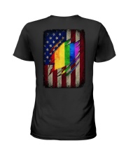 Rainbow flag Independence day Ladies T-Shirt tile