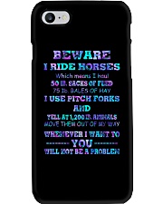 Beware I ride horse Phone Case tile