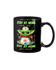 Stay at work we do stay at home you must Mug tile