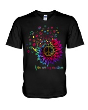 You are my sunshine Tie dye V-Neck T-Shirt tile