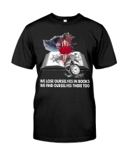 We lose ourselves in books Classic T-Shirt tile