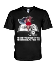 We lose ourselves in books V-Neck T-Shirt tile