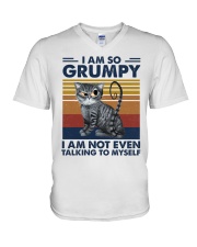 I am so grumpy V-Neck T-Shirt tile