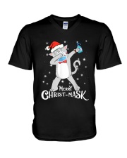 Merry Christmask V-Neck T-Shirt tile