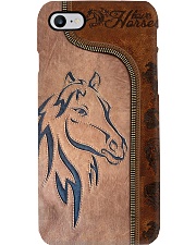 Love Horses Leather Pattern Print Phone Case i-phone-8-case