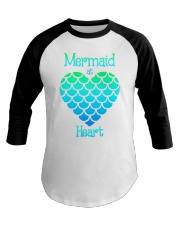 Mermaid at heart Baseball Tee tile