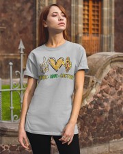 Peace love Cactus Sunflower Serape Classic T-Shirt apparel-classic-tshirt-lifestyle-06