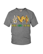 Peace love Cactus Sunflower Serape Youth T-Shirt tile