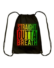 Straight outta breath Drawstring Bag tile
