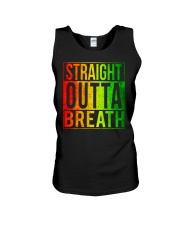 Straight outta breath Unisex Tank tile