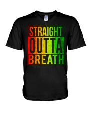 Straight outta breath V-Neck T-Shirt tile