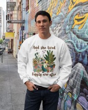 And she lived happily ever after Crewneck Sweatshirt lifestyle-unisex-sweatshirt-front-2