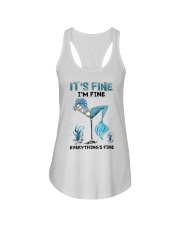 It's fine I'm fine Everything's fine Ladies Flowy Tank tile