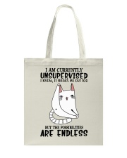 I'm currently unsupervised Tote Bag tile