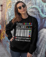 It costs nothing to be a nice person Crewneck Sweatshirt lifestyle-unisex-sweatshirt-front-3