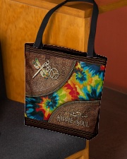 Hippie Soul Leather Pattern Print All-over Tote aos-all-over-tote-lifestyle-front-02
