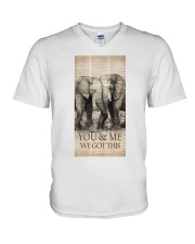 You and me we got this V-Neck T-Shirt tile