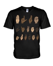 Blue lives V-Neck T-Shirt tile