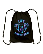 Life behind the bars Drawstring Bag tile