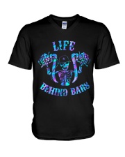 Life behind the bars V-Neck T-Shirt tile