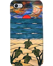 Turtle stained glass print Phone Case i-phone-8-case