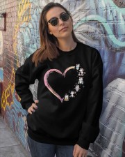 Unicorn heart Crewneck Sweatshirt lifestyle-unisex-sweatshirt-front-3