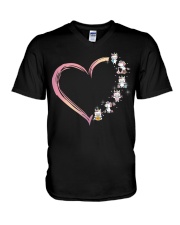 Unicorn heart V-Neck T-Shirt tile