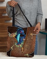 Dragon Christmas Leather Pattern Print All-over Tote aos-all-over-tote-lifestyle-front-10